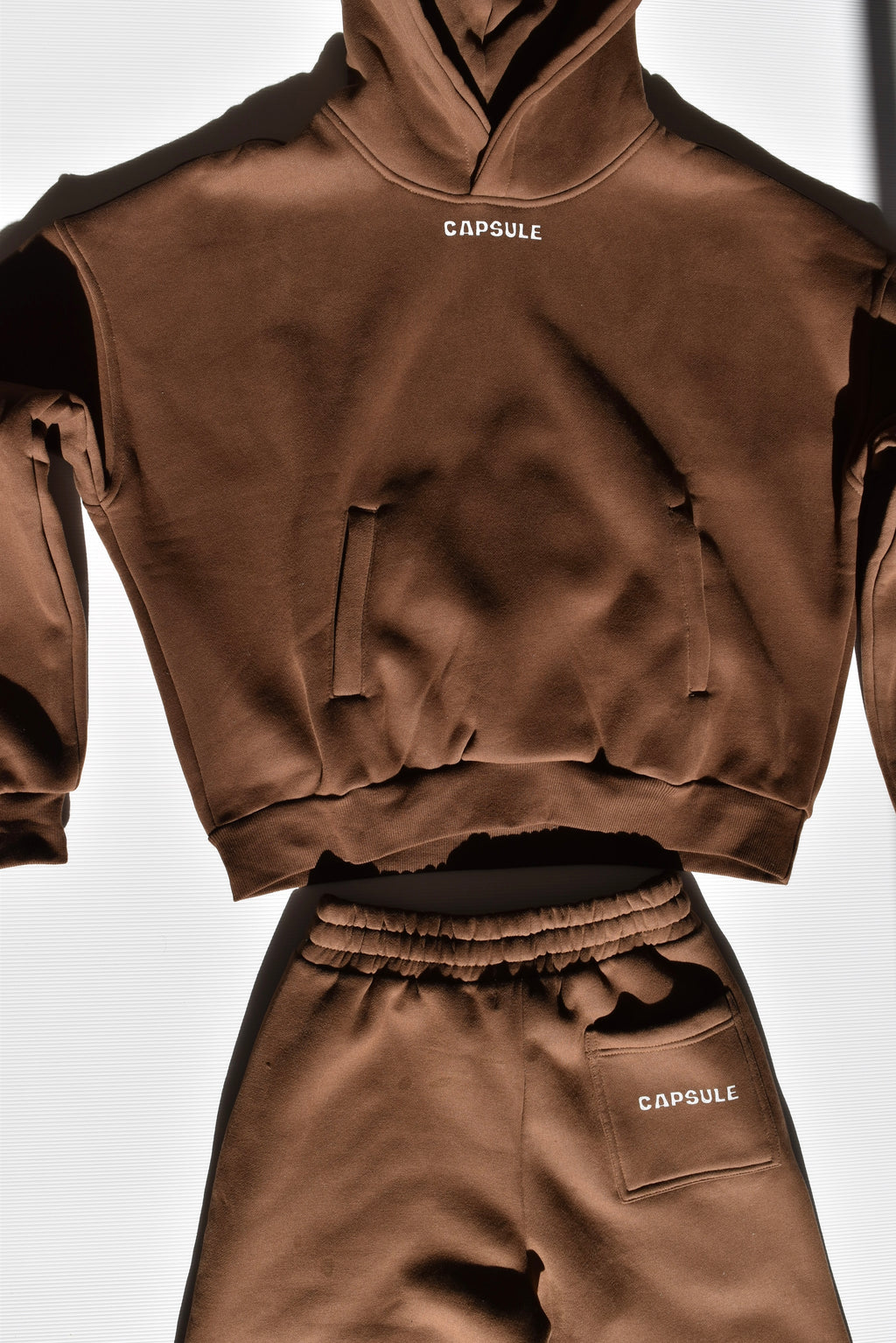 Brown Hoodie + Tracksuit SS1 Set