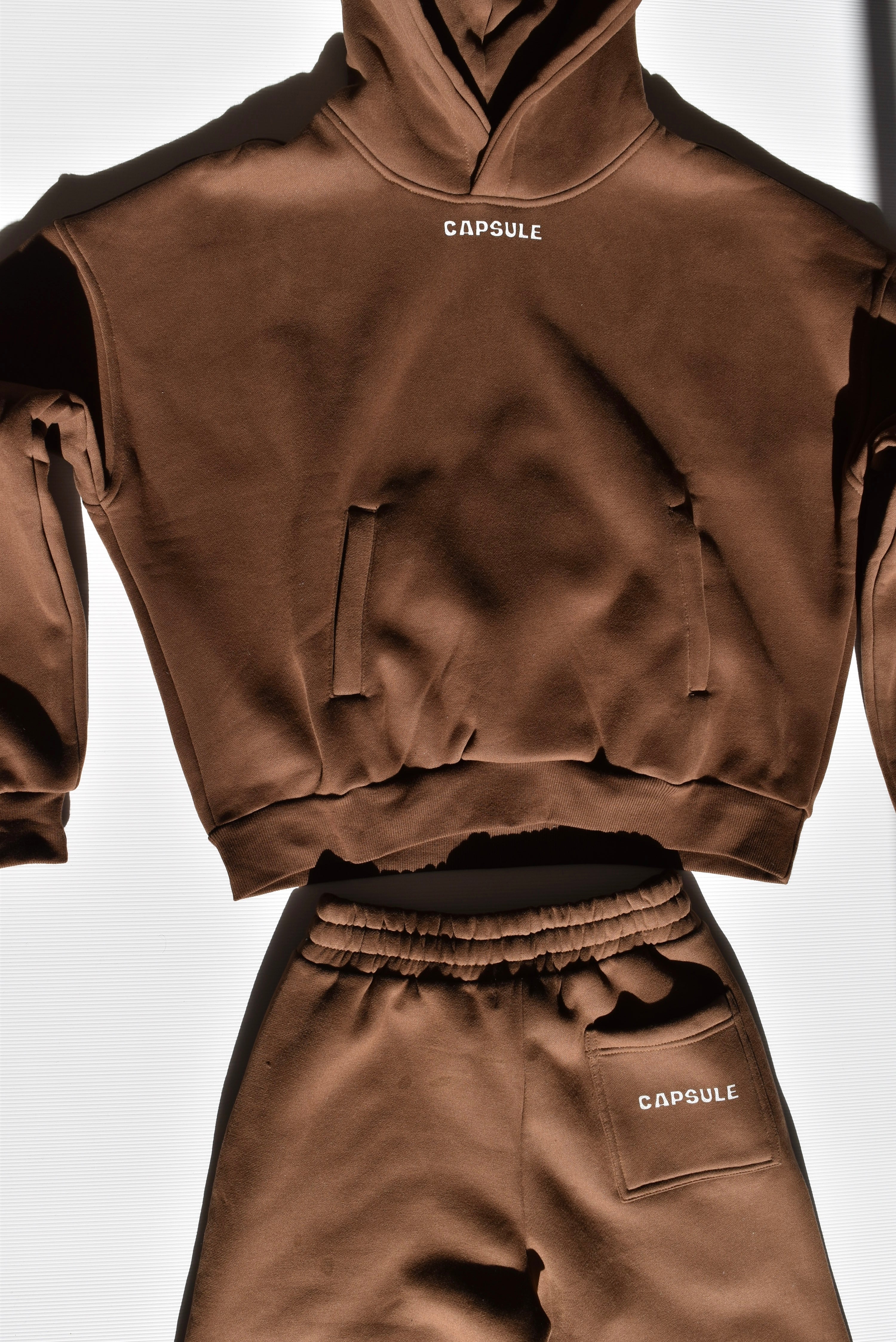 Brown Hoodie + Tracksuit SS1 Set