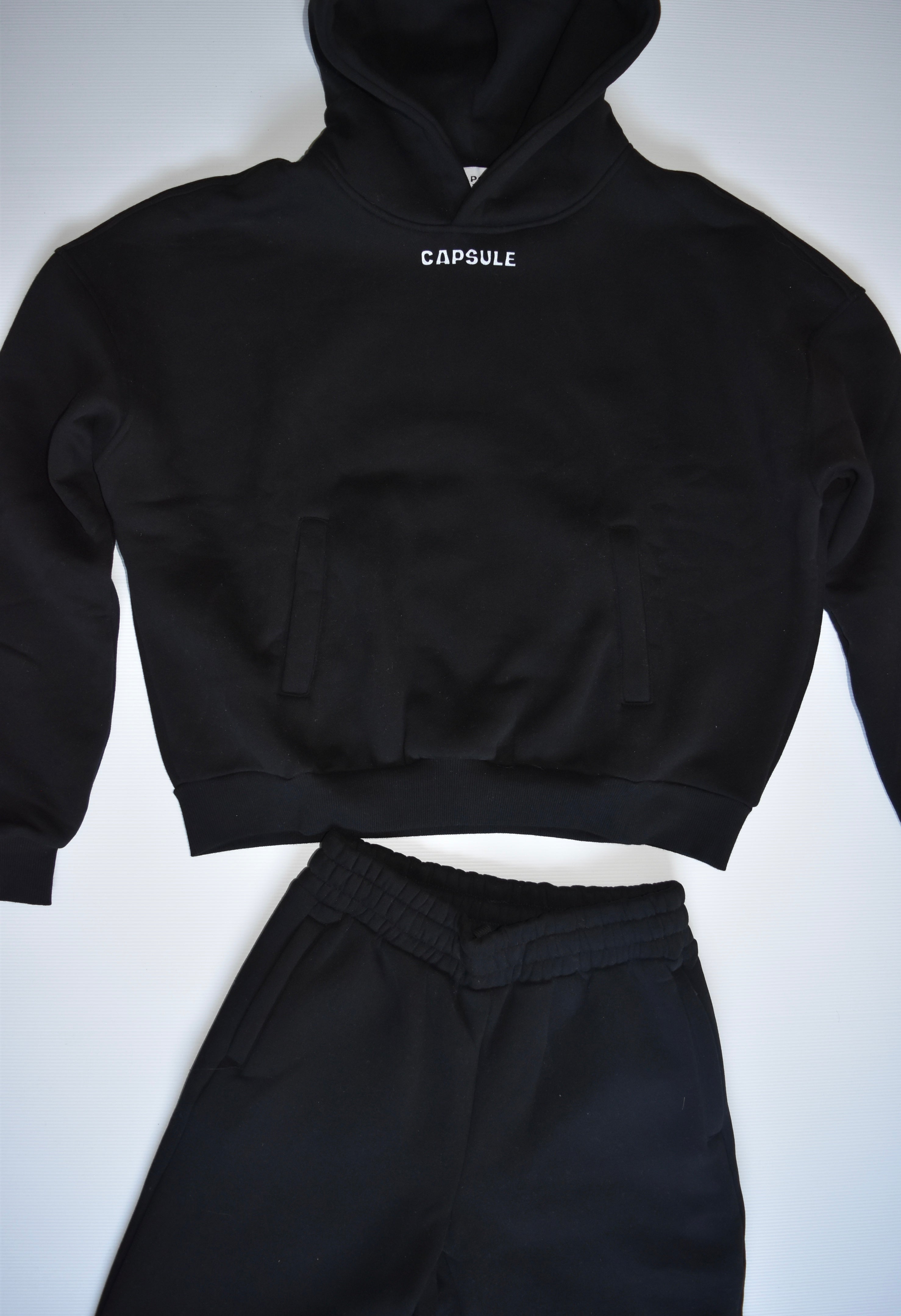 Black Hoodie + Tracksuit SS1 Set