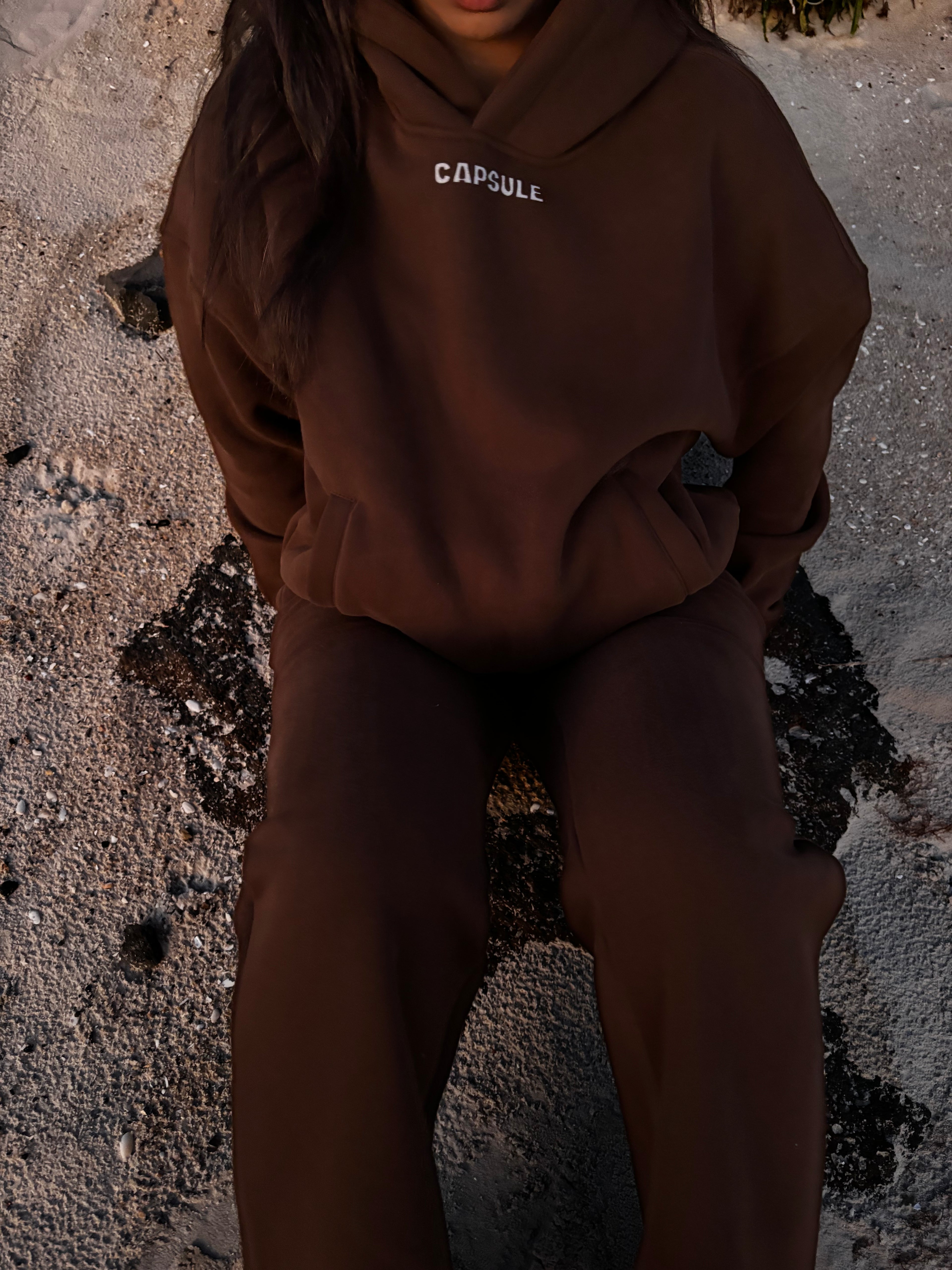 Brown Hoodie + Tracksuit SS1 Set