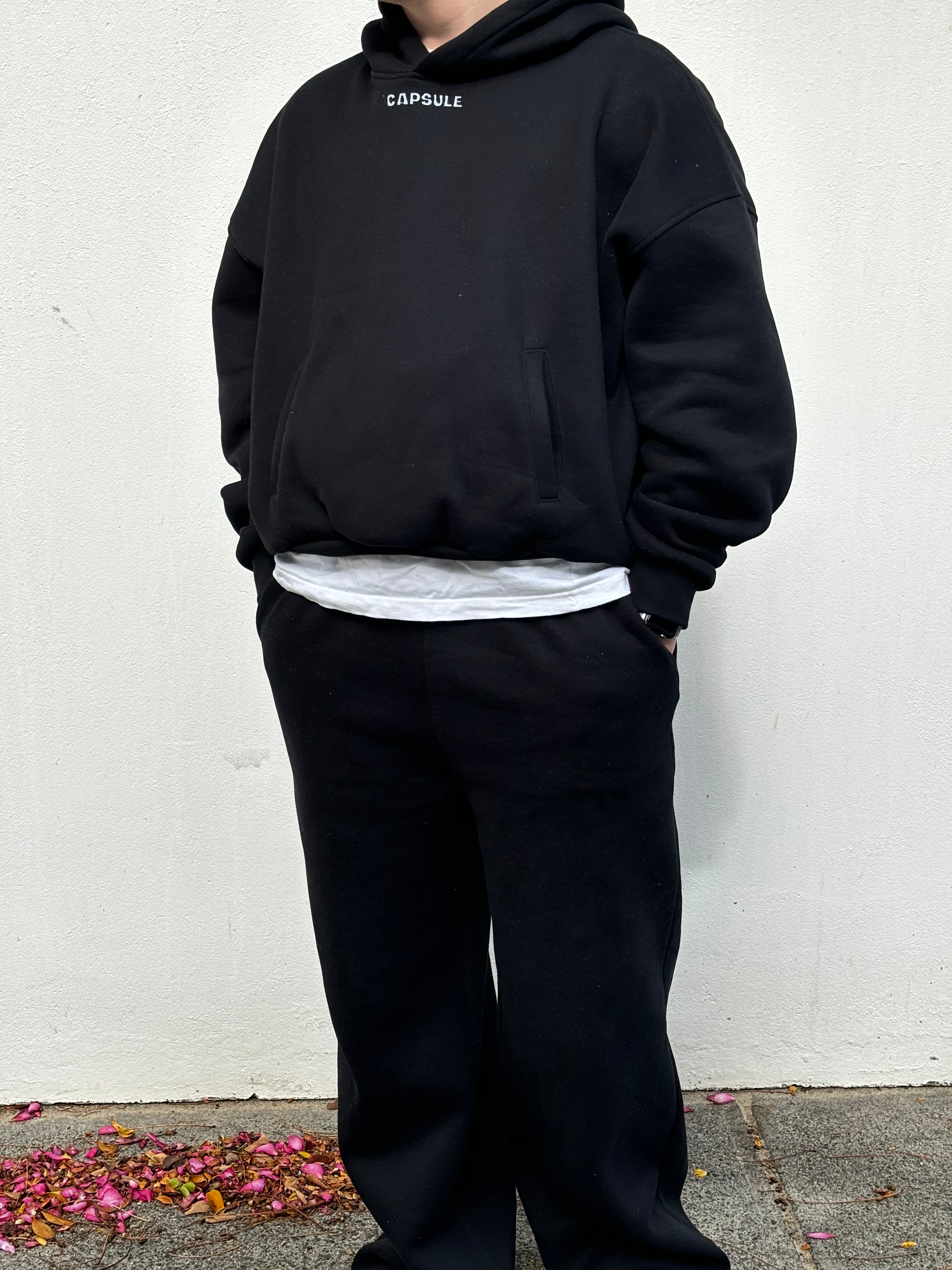 Black Hoodie + Tracksuit SS1 Set