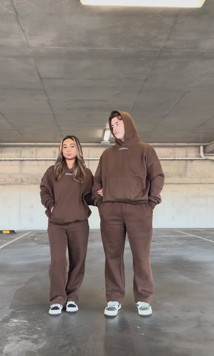 Brown Hoodie + Tracksuit SS1 Set